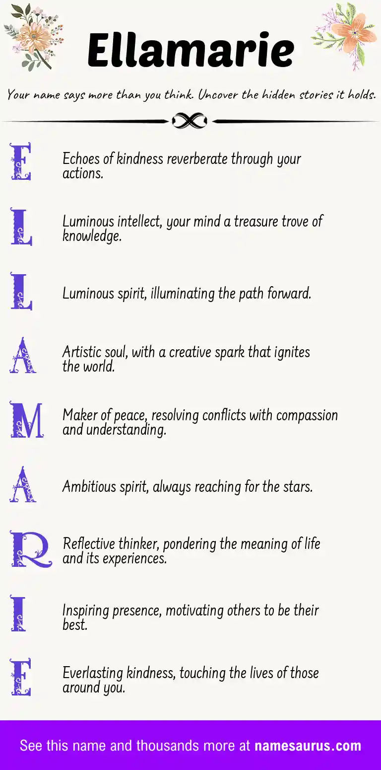 Acrostic poem about Ellamarie.