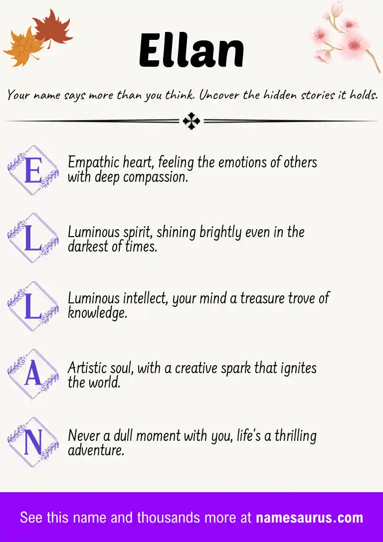 Acrostic poem about Ellan.