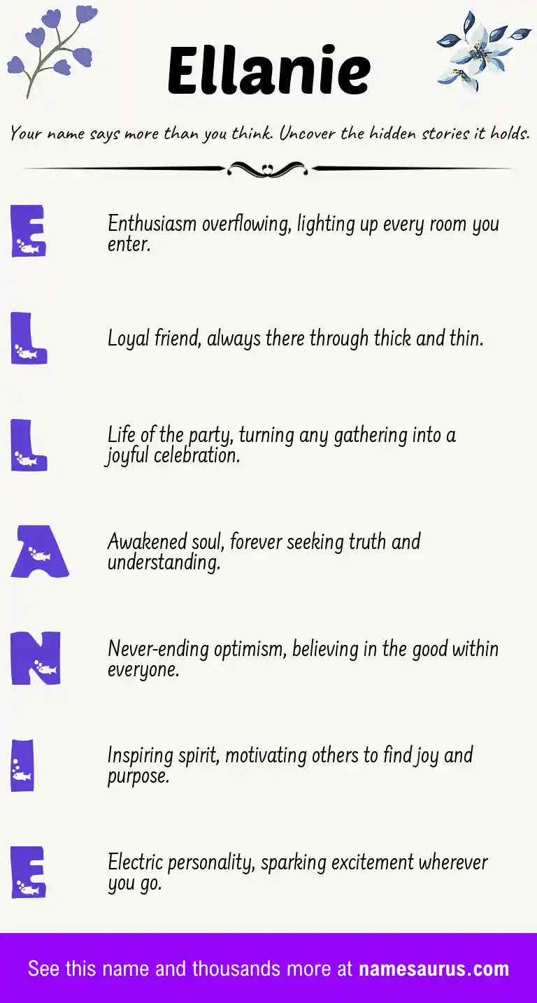 Acrostic poem about Ellanie.