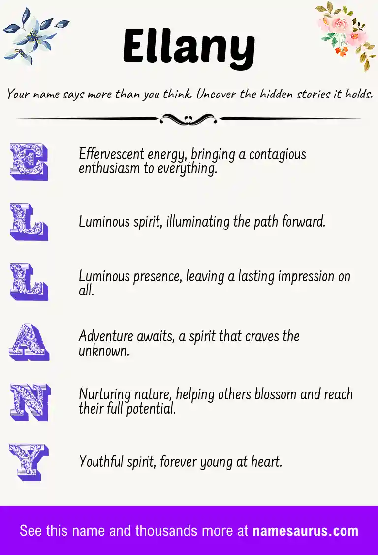 Acrostic poem about Ellany.