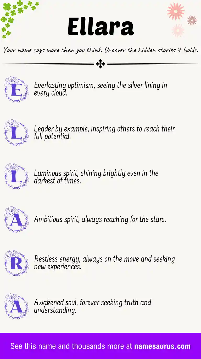 Acrostic poem about Ellara.