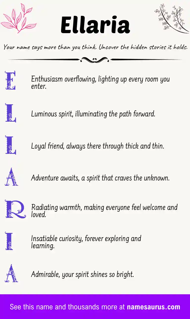 Acrostic poem about Ellaria.