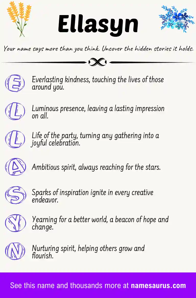 Acrostic poem about Ellasyn.