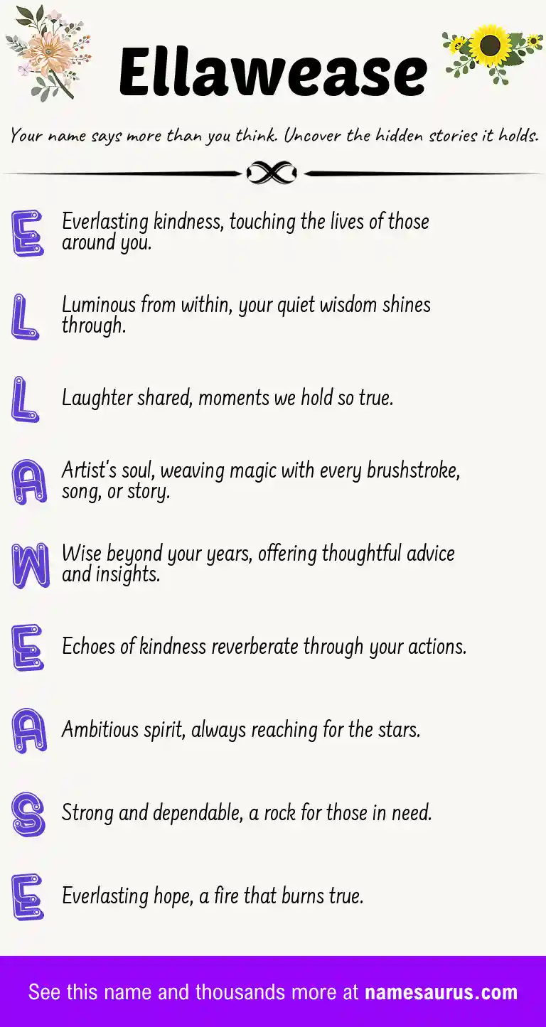 Acrostic poem about Ellawease.