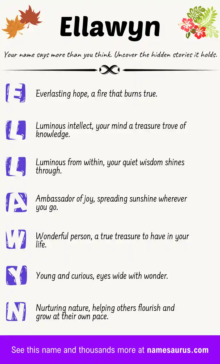 Acrostic poem about Ellawyn.