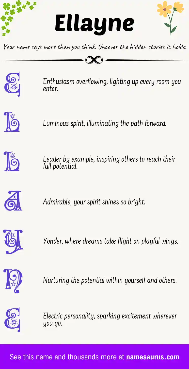 Acrostic poem about Ellayne.