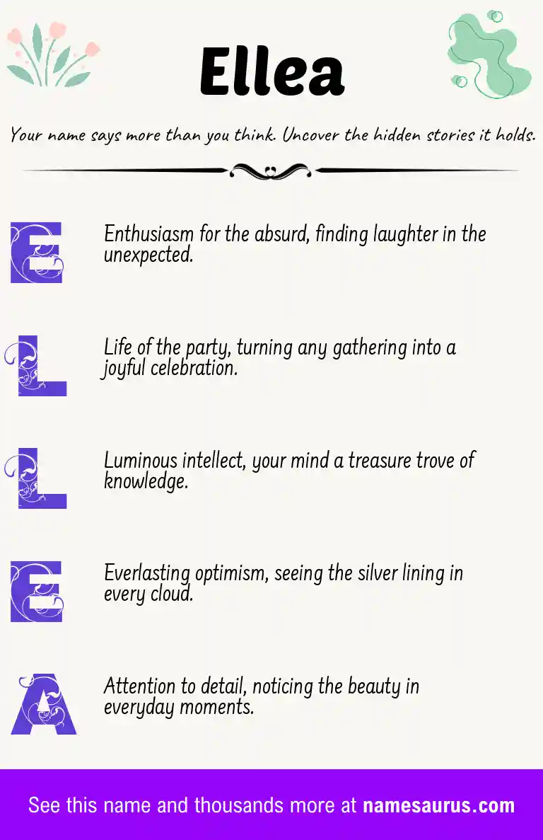 Acrostic poem about Ellea.