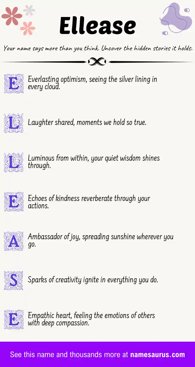 Acrostic poem about Ellease.