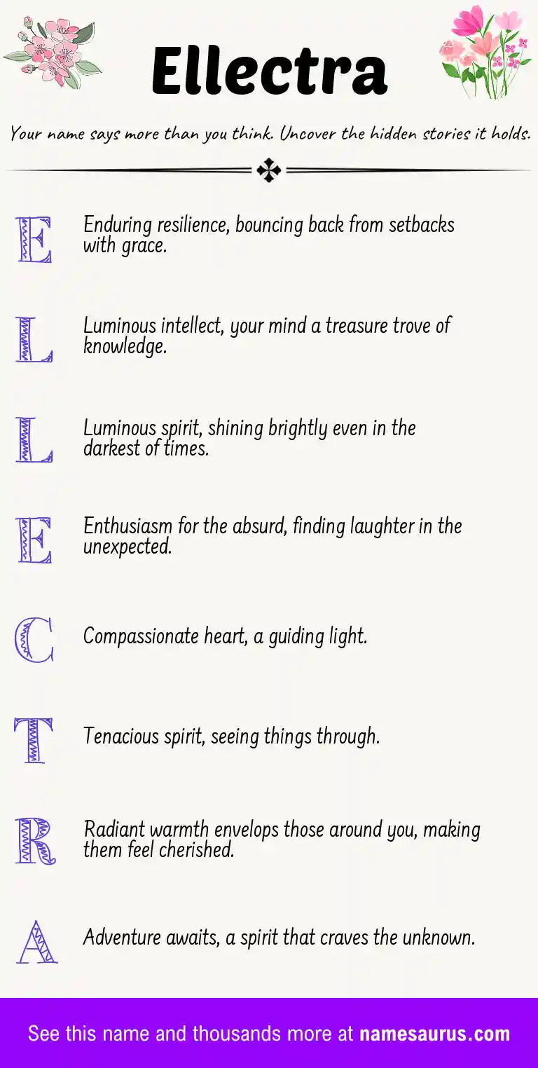Acrostic poem about Ellectra.