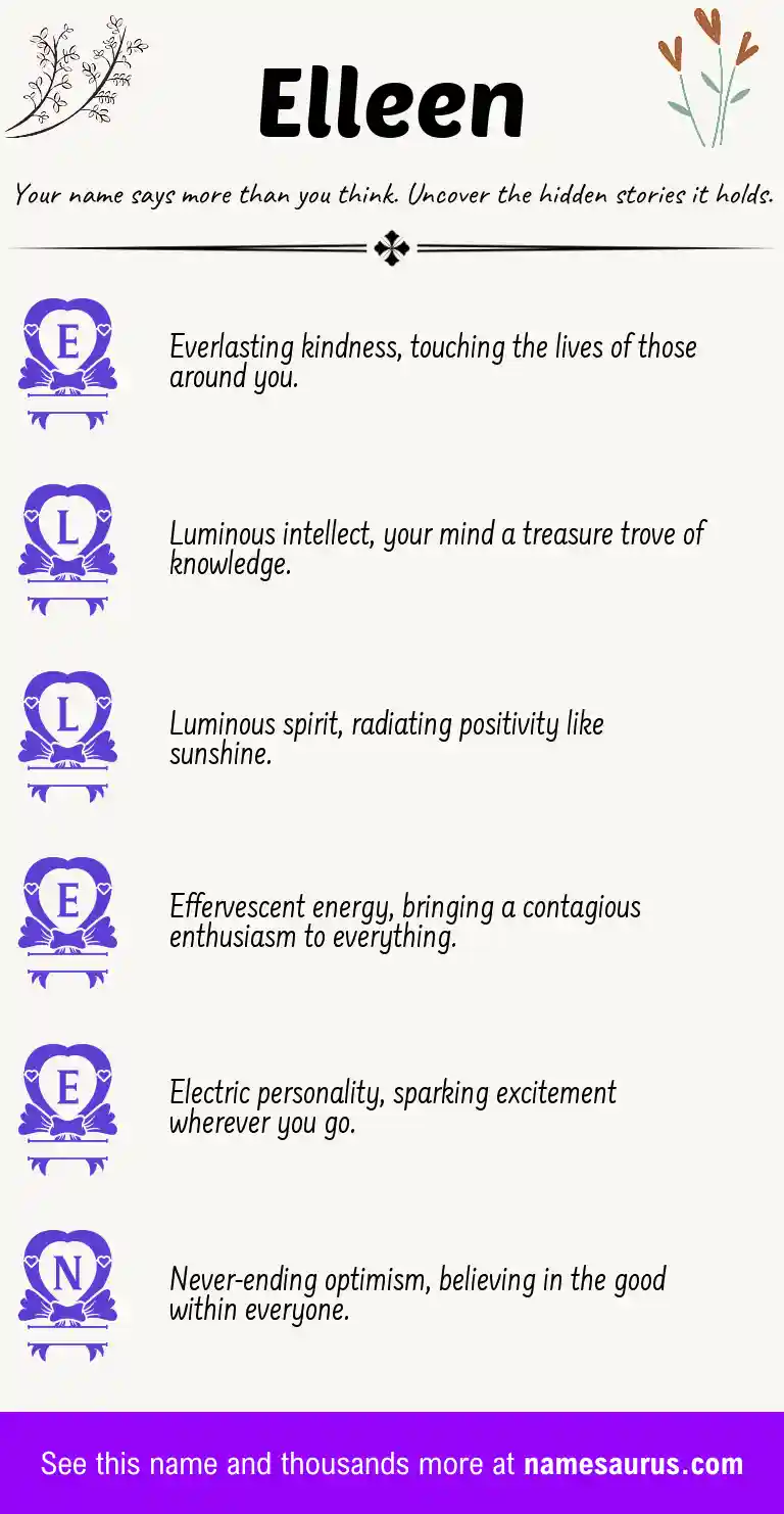 Acrostic poem about Elleen.