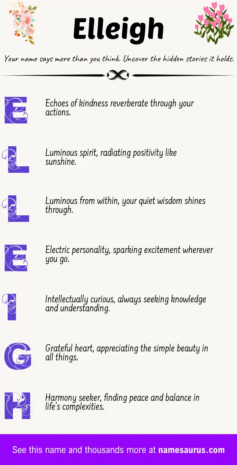 Acrostic poem about Elleigh.