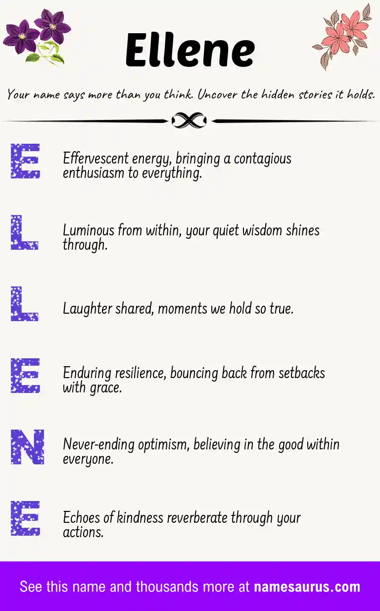 Acrostic poem about Ellene.