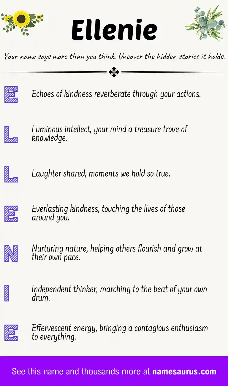 Acrostic poem about Ellenie.