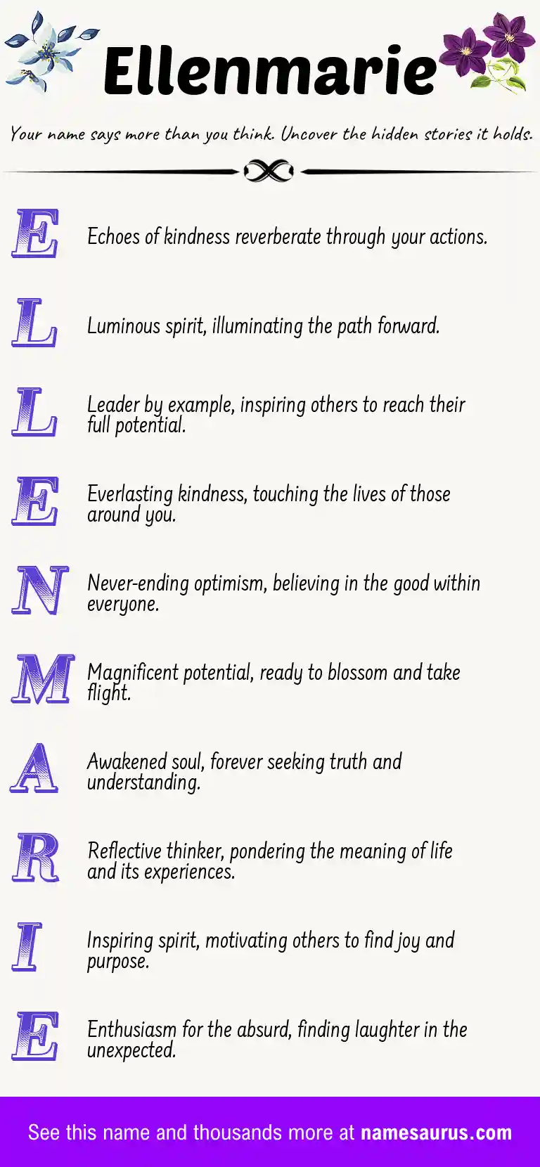 Acrostic poem about Ellenmarie.