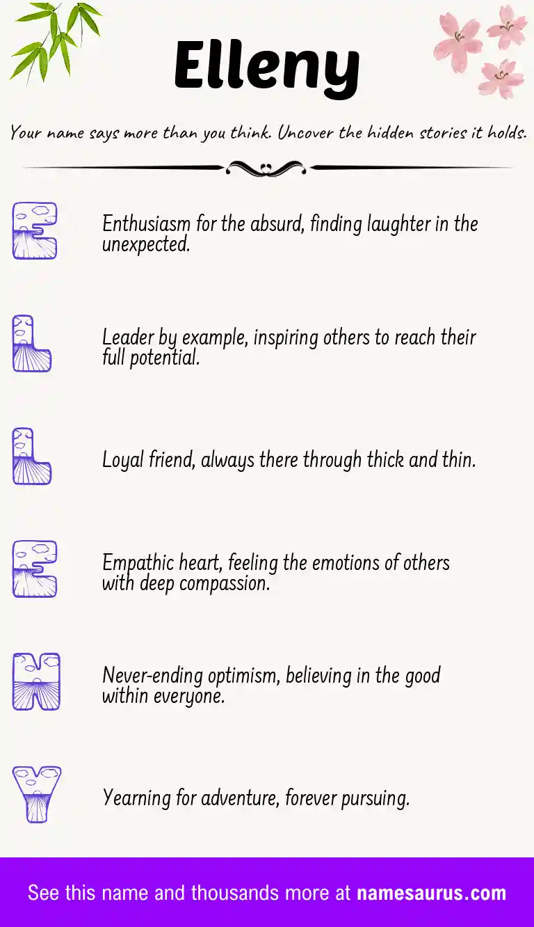 Acrostic poem about Elleny.