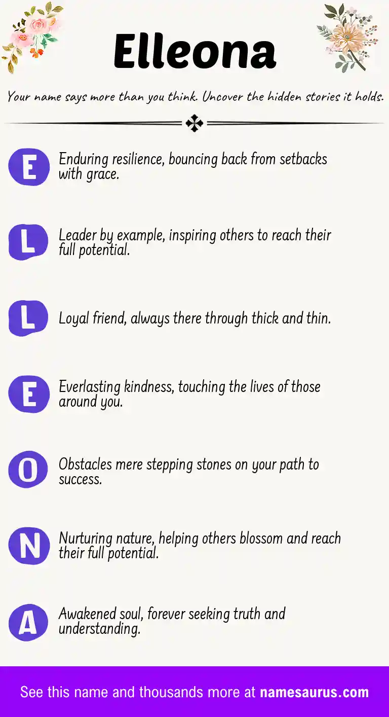 Acrostic poem about Elleona.