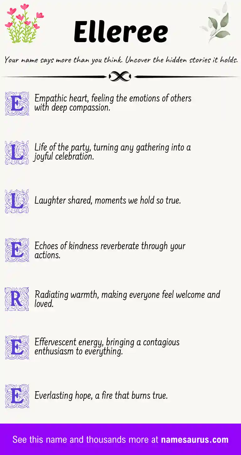 Acrostic poem about Elleree.