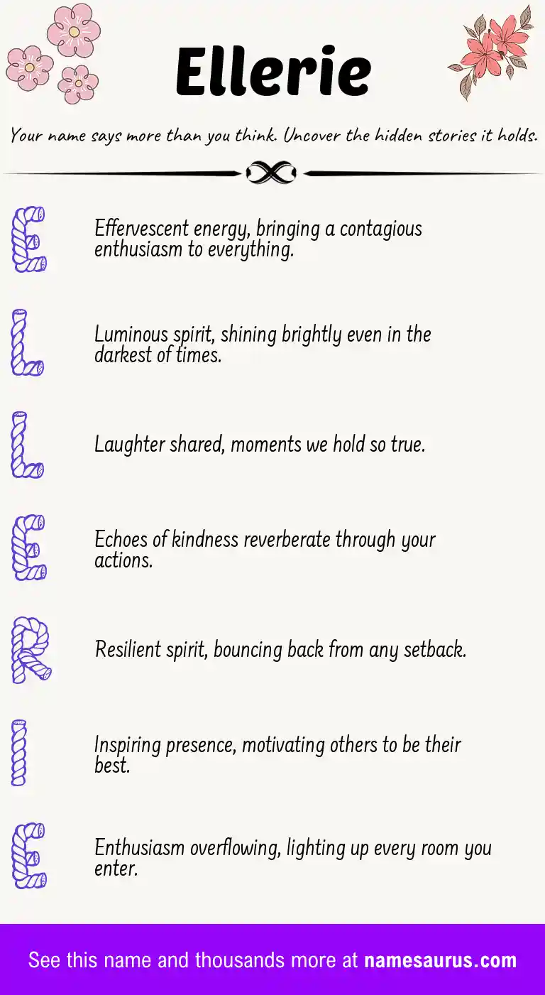 Acrostic poem about Ellerie.