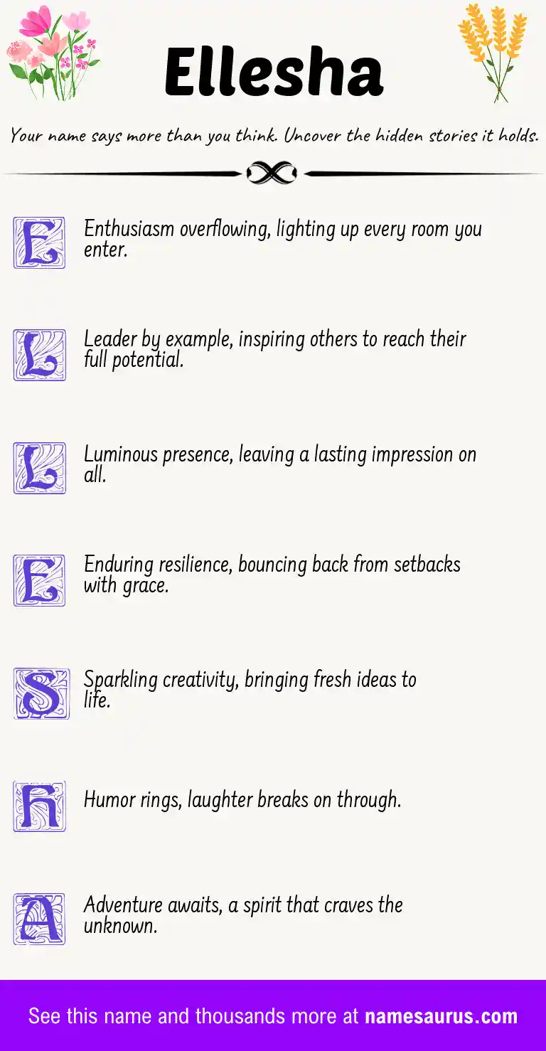 Acrostic poem about Ellesha.