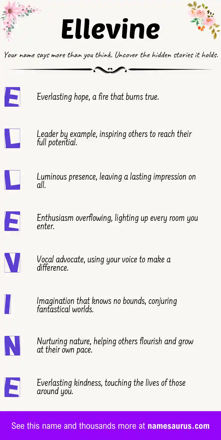 Acrostic poem about Ellevine.