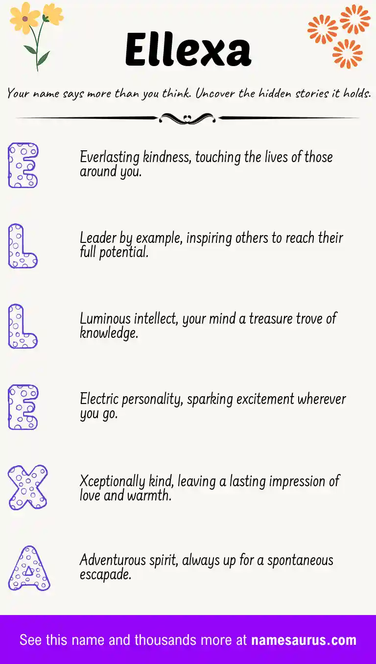 Acrostic poem about Ellexa.