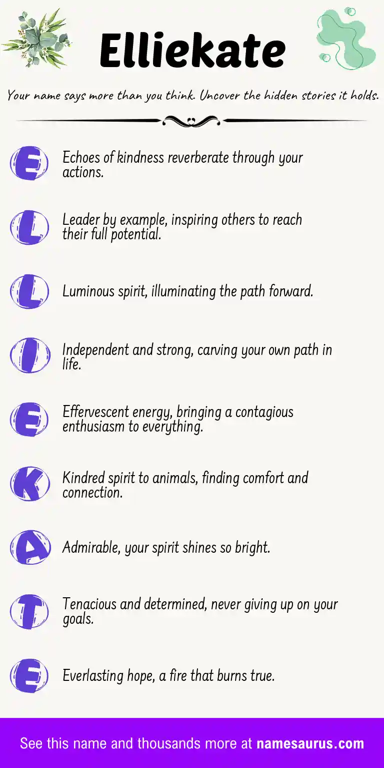 Acrostic poem about Elliekate.