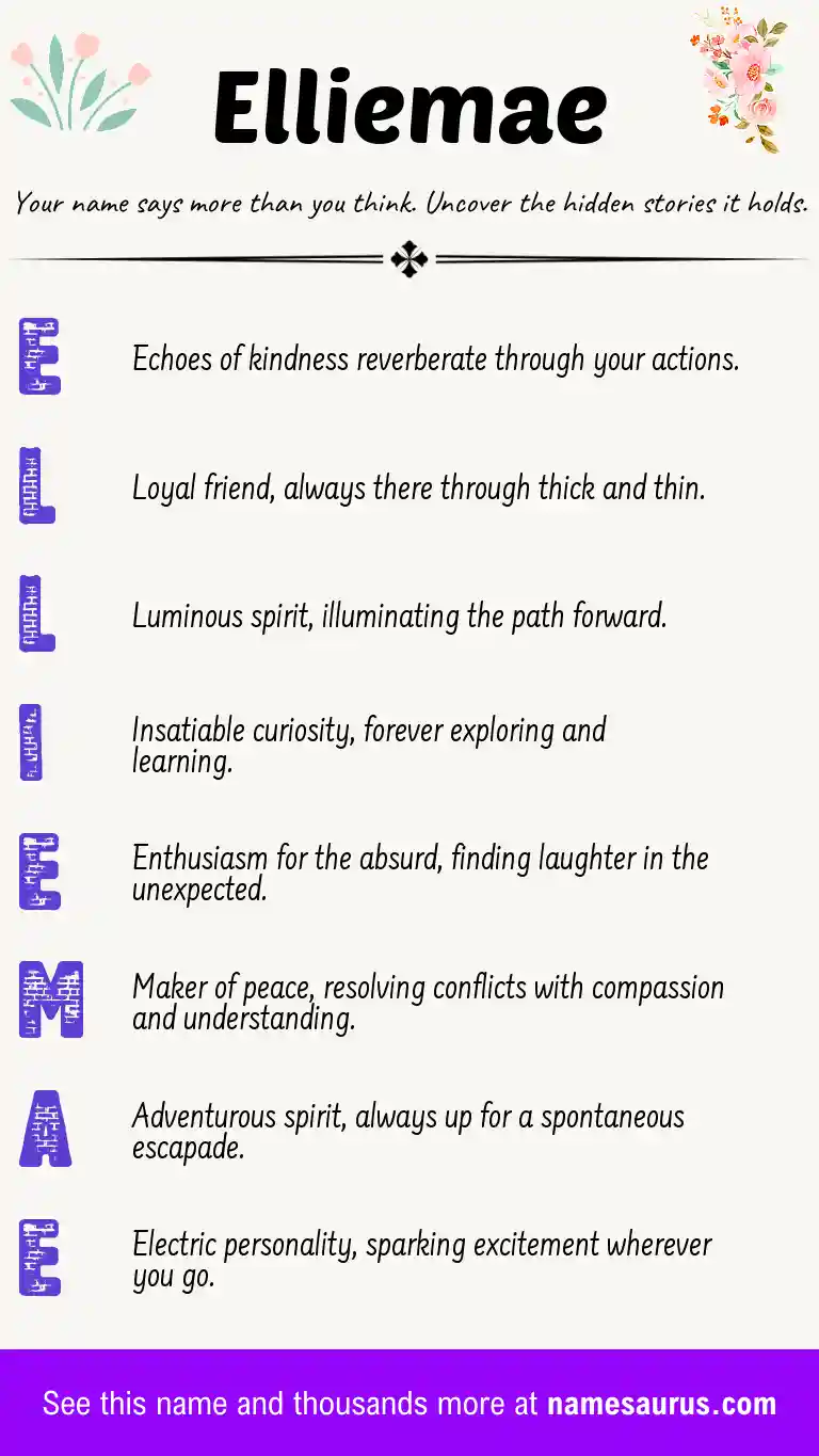 Acrostic poem about Elliemae.