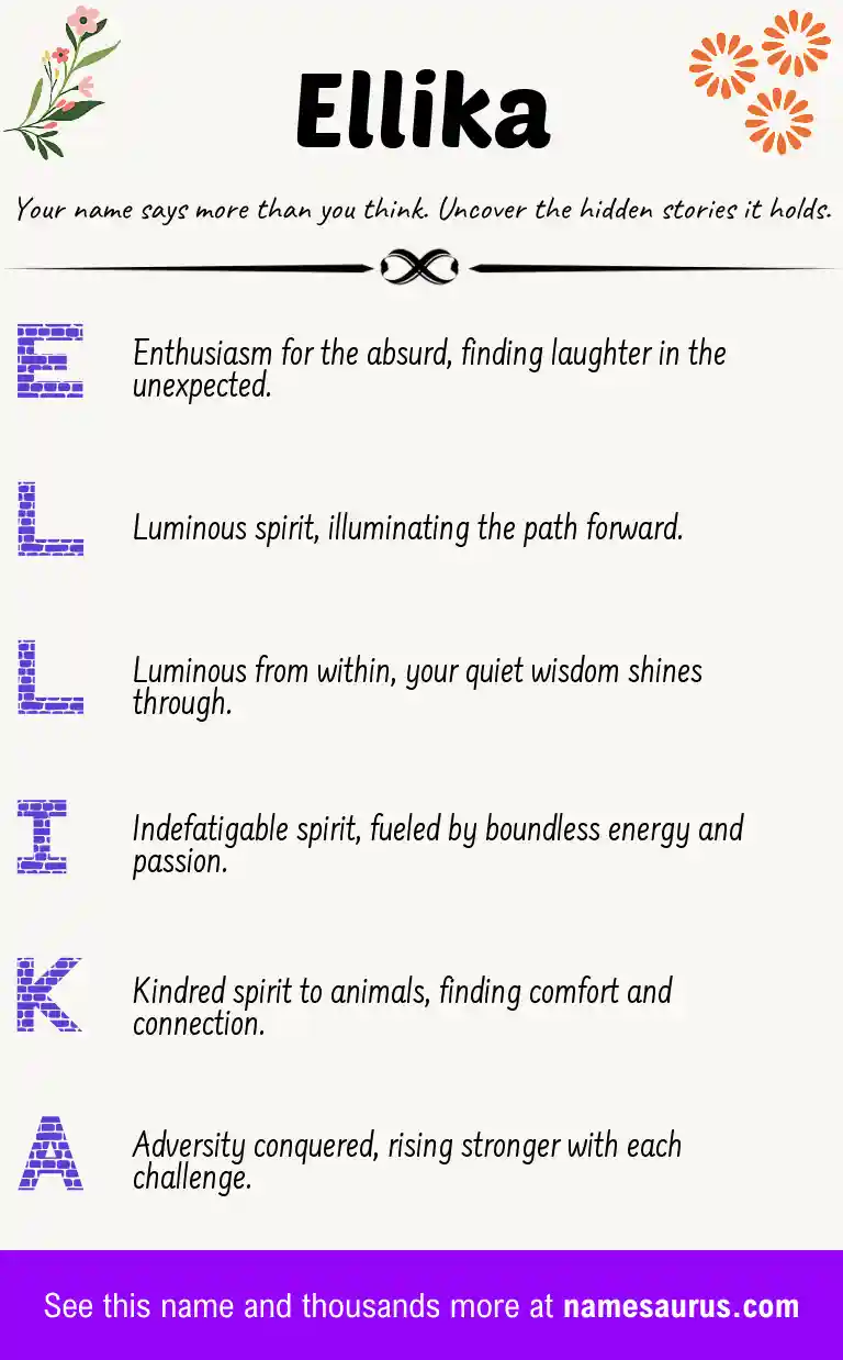 Acrostic poem about Ellika.