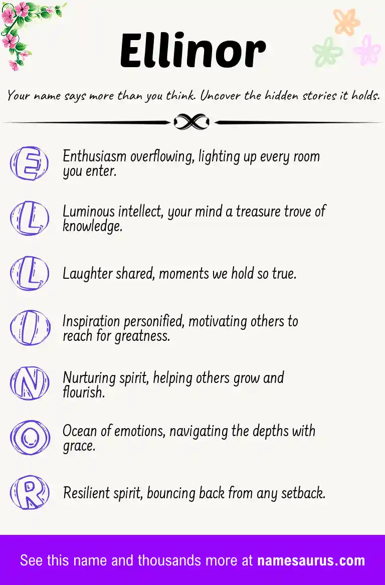 Acrostic poem about Ellinor.