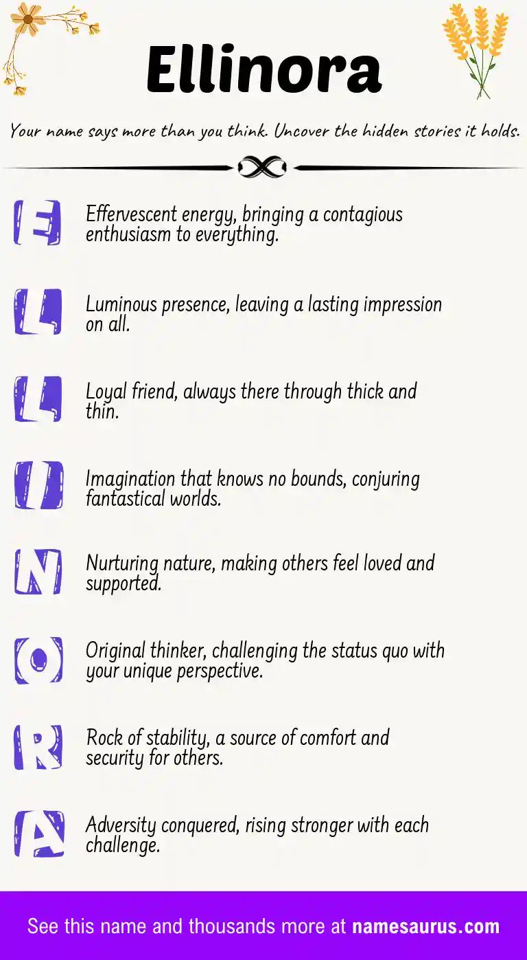 Acrostic poem about Ellinora.