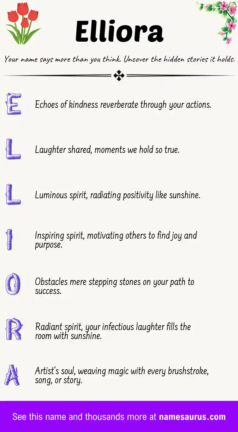 Acrostic poem about Elliora.