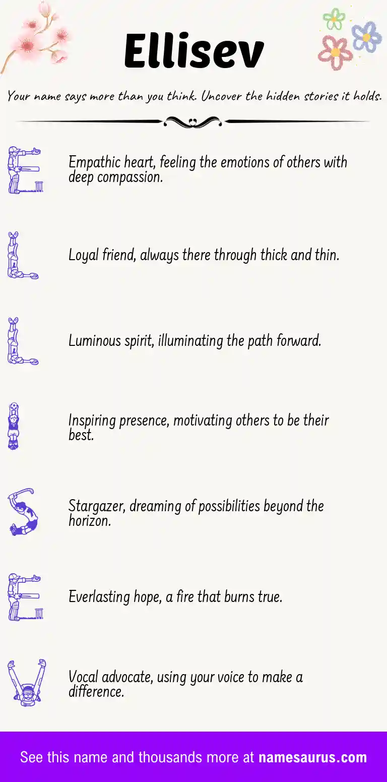 Acrostic poem about Ellisev.