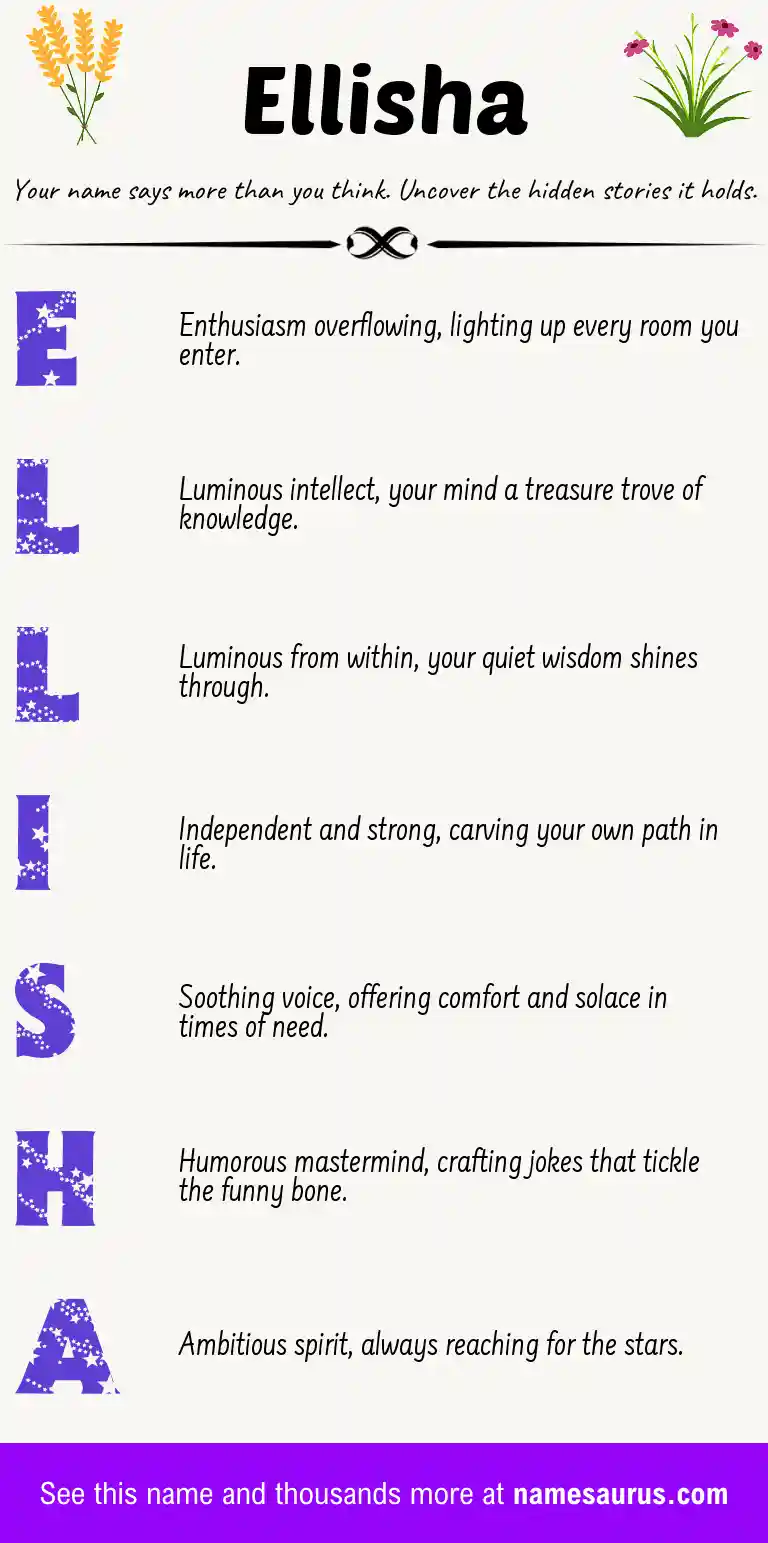 Acrostic poem about Ellisha.