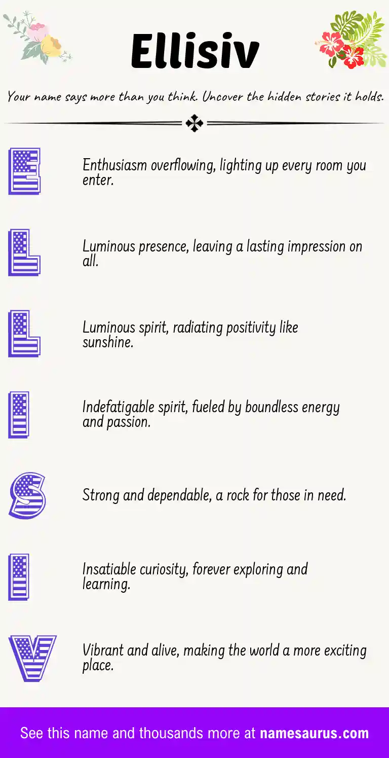 Acrostic poem about Ellisiv.