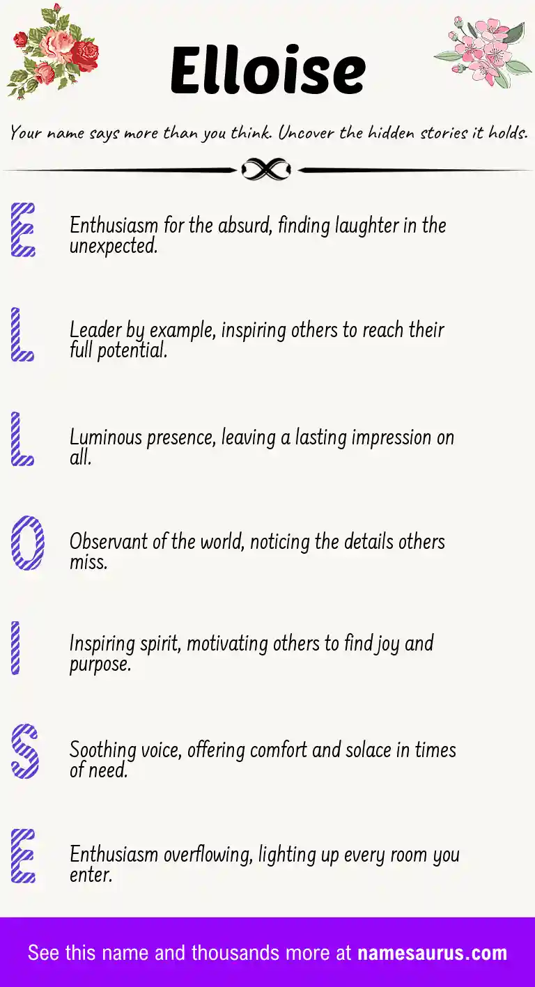 Acrostic poem about Elloise.