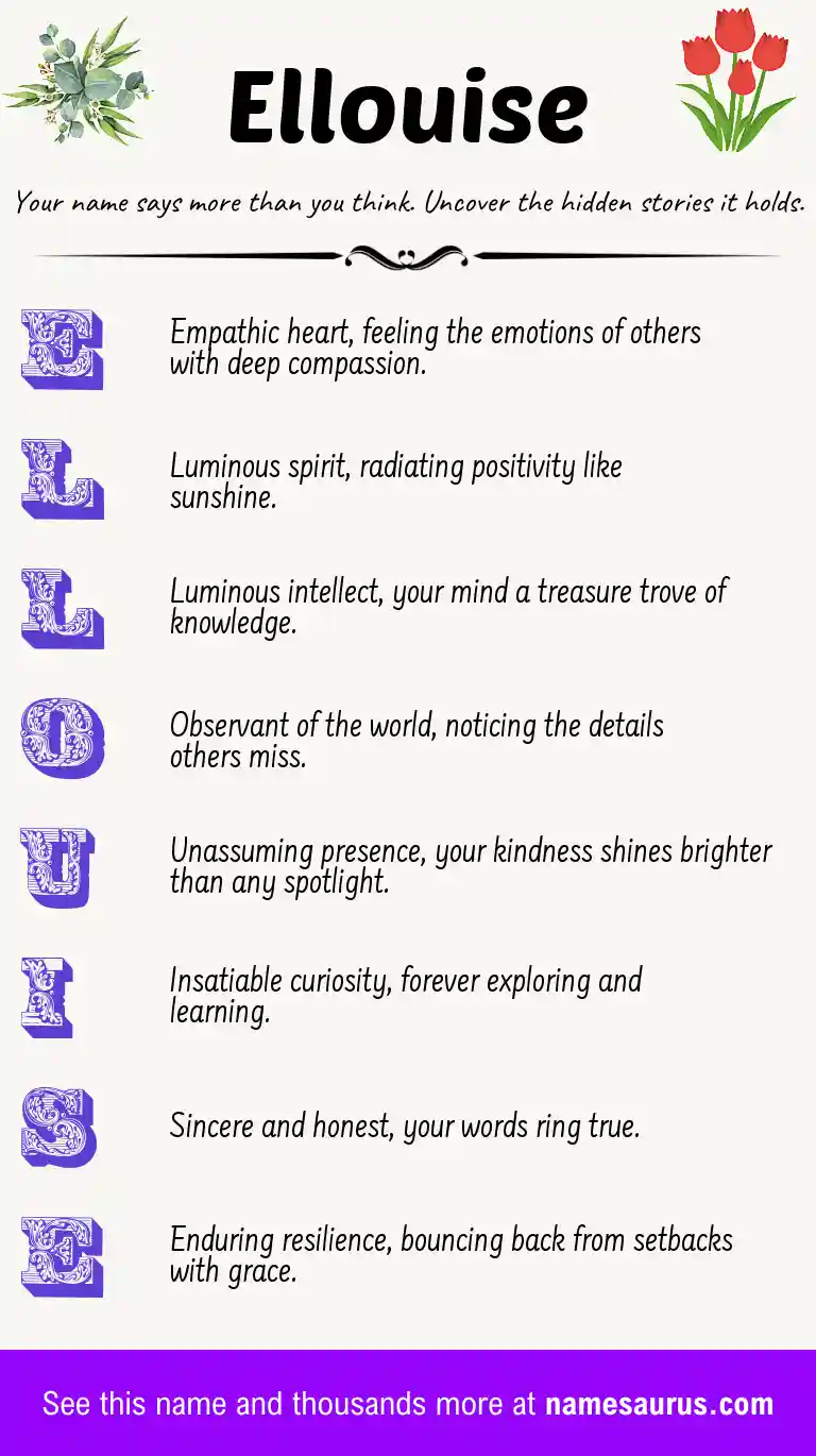 Acrostic poem about Ellouise.