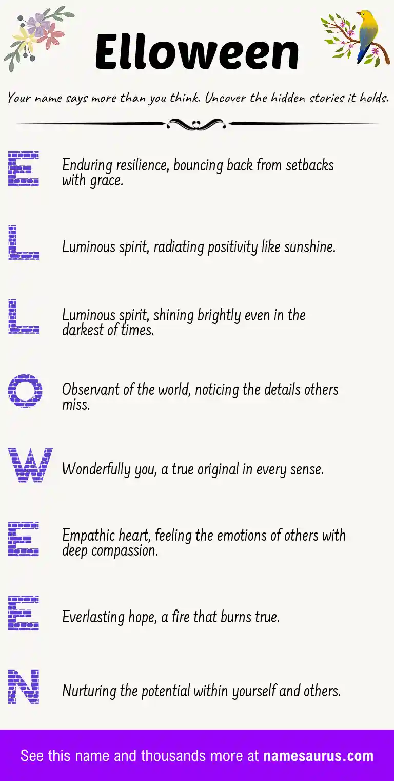 Acrostic poem about Elloween.