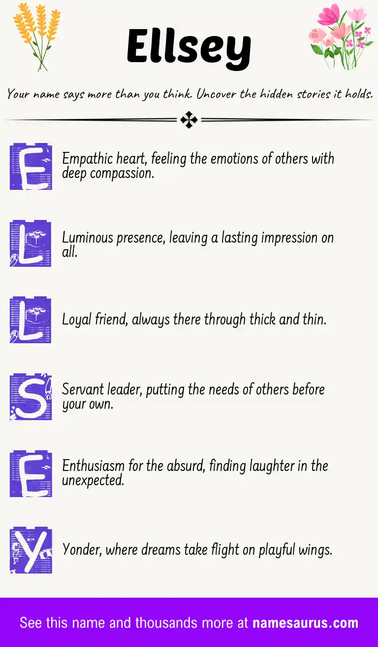 Acrostic poem about Ellsey.