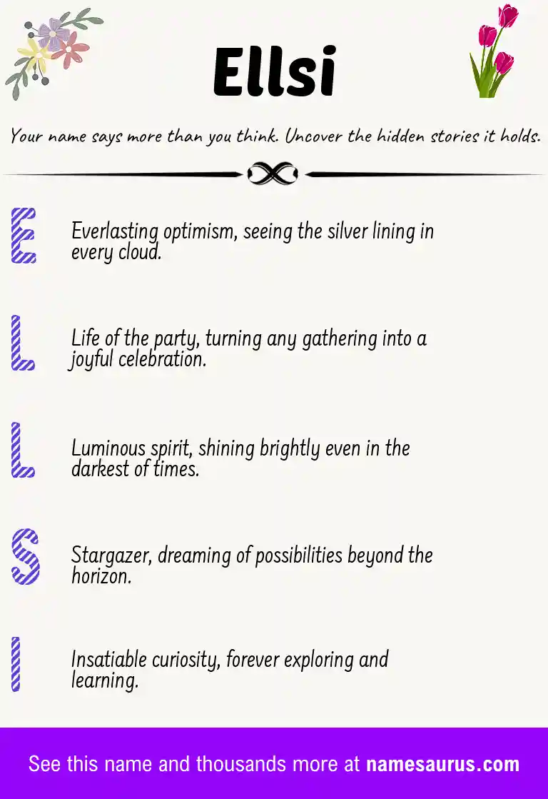 Acrostic poem about Ellsi.