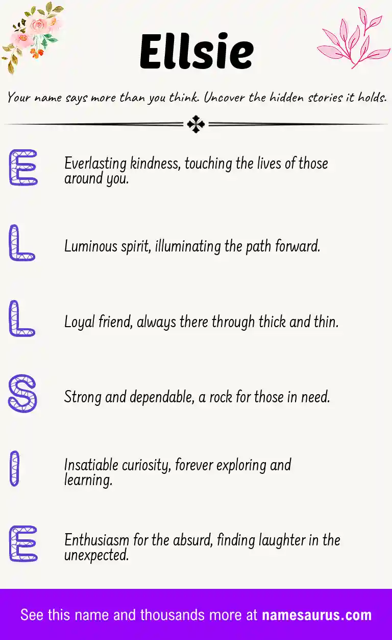 Acrostic poem about Ellsie.