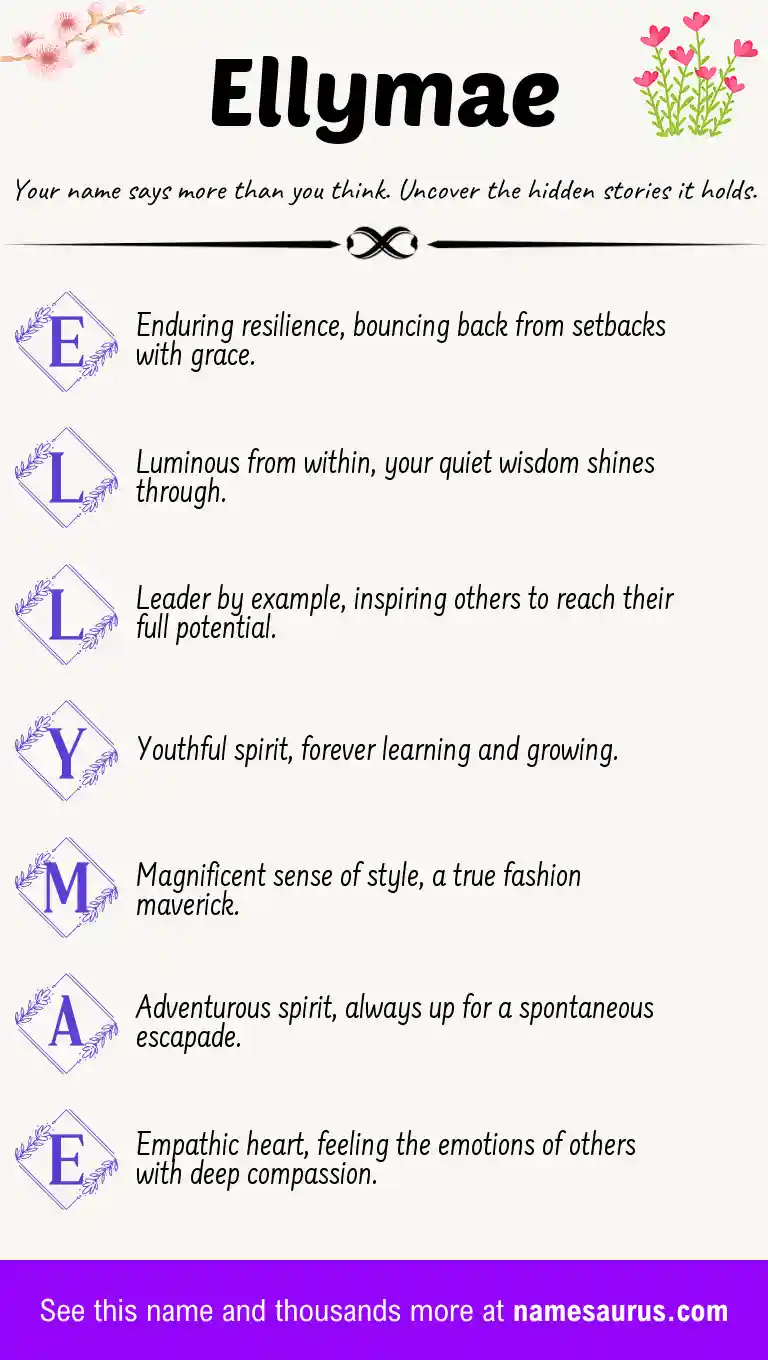 Acrostic poem about Ellymae.