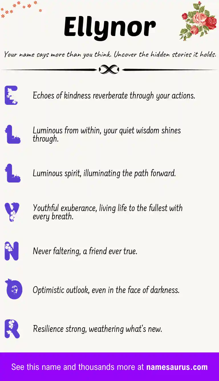 Acrostic poem about Ellynor.