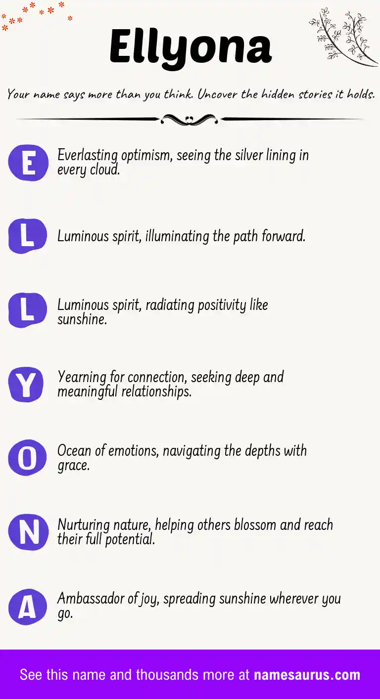 Acrostic poem about Ellyona.