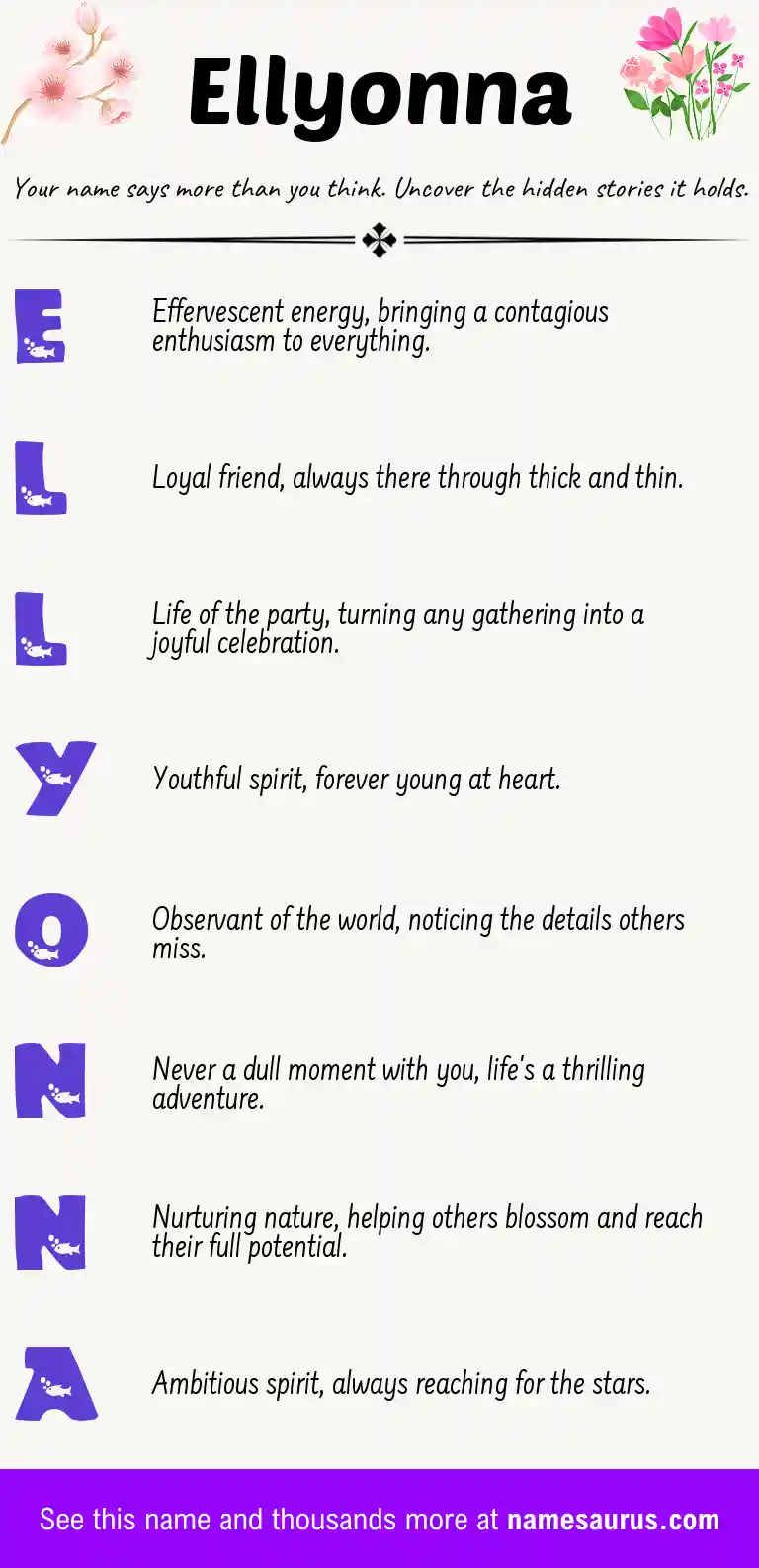 Acrostic poem about Ellyonna.