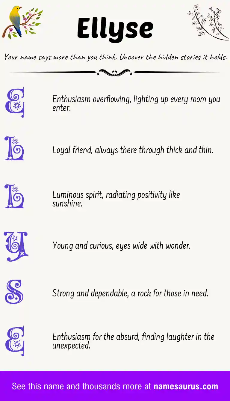 Acrostic poem about Ellyse.