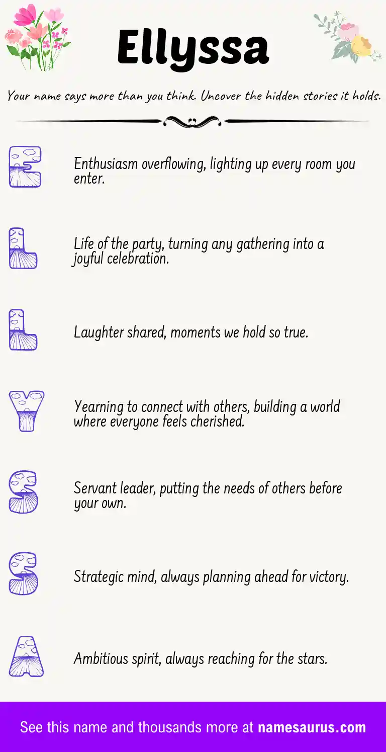 Acrostic poem about Ellyssa.