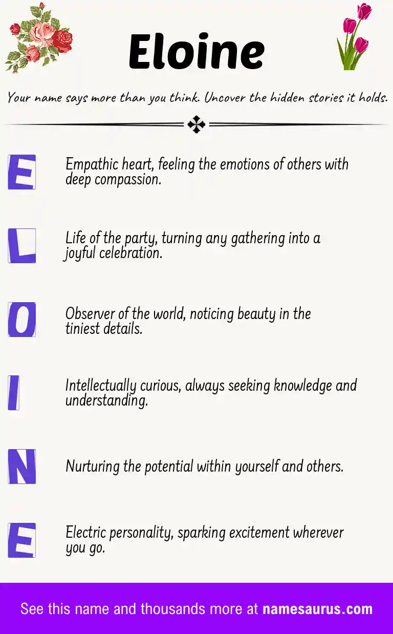 Acrostic poem about Eloine.