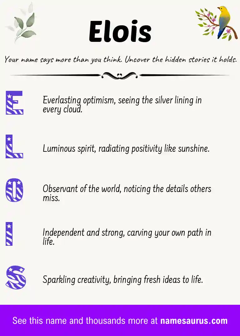 Acrostic poem about Elois.