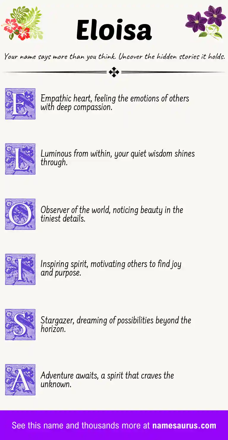 Acrostic poem about Eloisa.