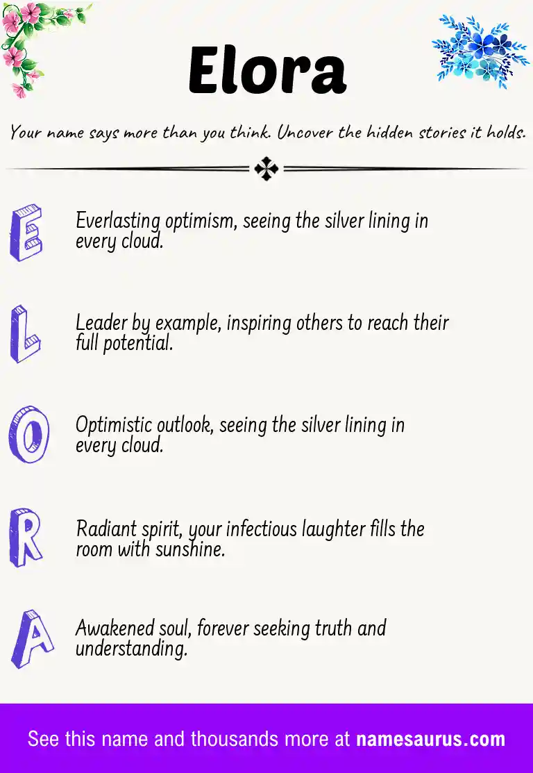 Acrostic poem about Elora.
